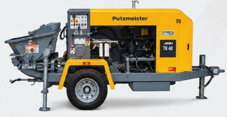 Bomba de concreto Putzmeister TK40 sobre remolque